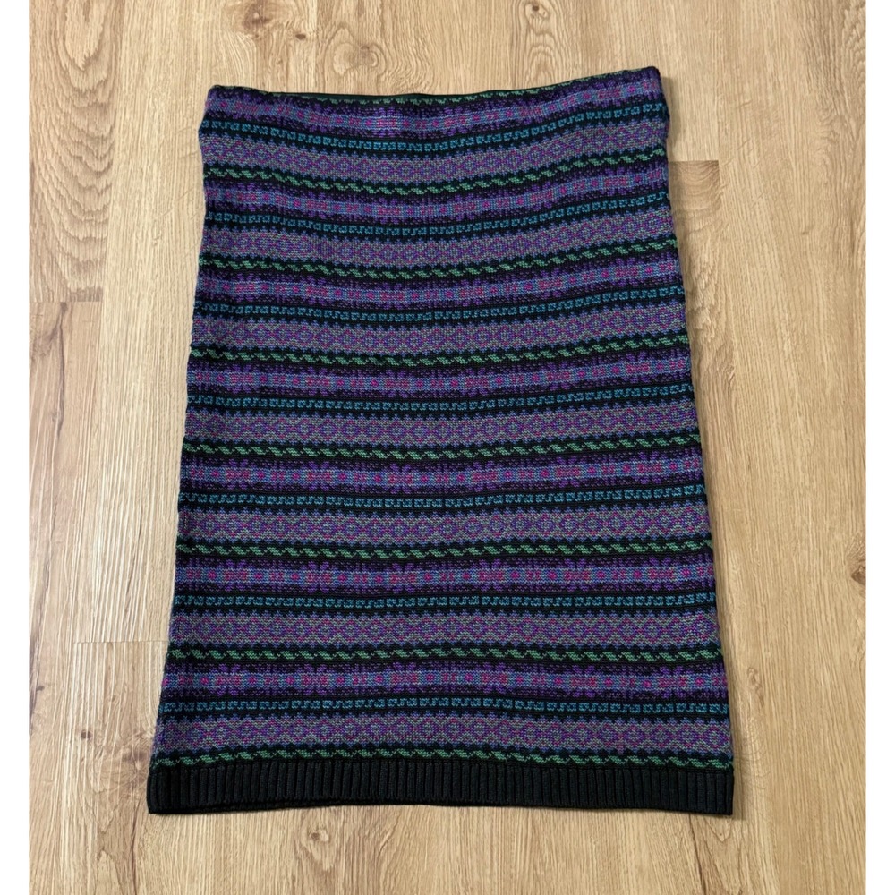 Lauren Ralph Lauren Fair Isle Cotton Blend Sweater Pencil Skirt Petite Medium
